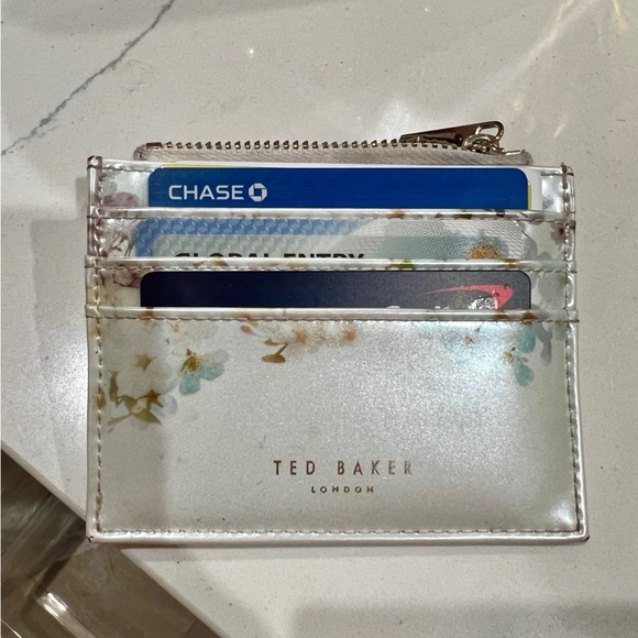 Ted Baker Handbags - Ted Baker White Floral Card Holder Wallet